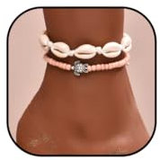 Ushiny Boho couches bracelet de cheville à la main tissage coquille tortue perlée bracelet de cheville été plage pied chaîne bijoux pour femmes et filles