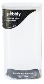 Pebbly QUADRATISCHER GLASBEHÄLTER MIT GLASDECKEL - 1,4L