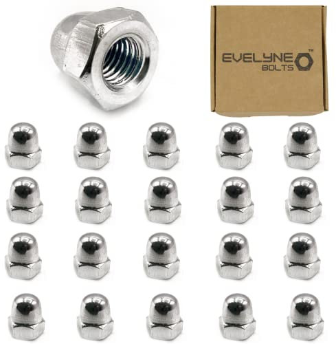 M6 (6mm) Dome Nuts Set - Steel Cap Nut - Evelyne (Pack of 20)