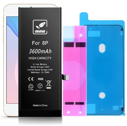 cDraFixit Akku für iPhone 8 Plus 3600mAh,Ersatzakku mit hoher Kapazität,Batterie Akku für iPhone 8 Plus, Hohe Leistung