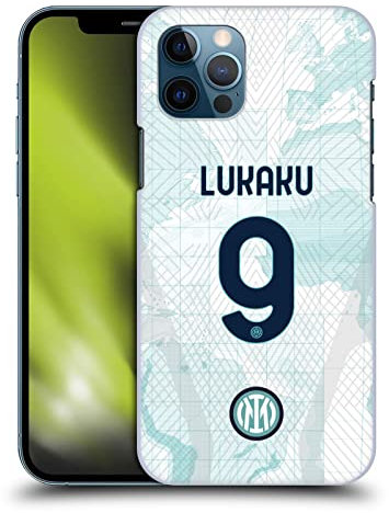 Head Case Designs Offizielle Inter Milan Romelu Lukaku 2022/23 Spieler Away Kit Harte Rueckseiten Handyhülle Hülle Huelle kompatibel mit Apple iPhone 12 / iPhone 12 Pro