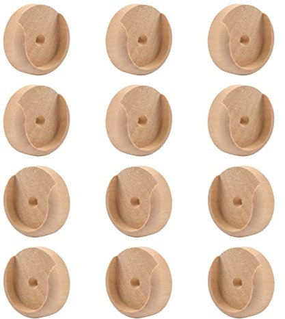 INCREWAY 12 soportes de madera para barra de armario, soporte para barra de armario, soporte de armario para armario, pasillo, baño, cortina, tienda de ropa