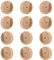 INCREWAY 12 soportes de madera para barra de armario, soporte para barra de armario, soporte de armario para armario, pasillo, baño, cortina, tienda de ropa