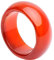 Breiter Ring aus Karneol glatt braun-orange schlicht Fingerring Fingerschmuck, RinggröÃŸe:Innenumfang 52mm ~ Ã˜16.6mm