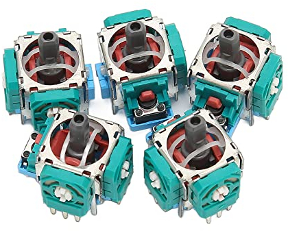Yunseity Sostituzione Joystick 3D 5 Pezzi per Gamepad PS5, Levetta Joystick Sensore Analogico 3D per Controller di Gioco PS5