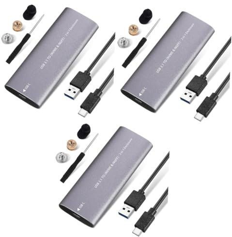Gatuida 3pcs Ultra-lightweight Ssd Enclosure Usb Drive Cable External Ssd Case for Data Transfer