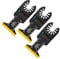 3PCS Titanium Oscillating Multi Tool Blades - Extra-Long Multitool Blade for Cutting Metal, Nails, Screws, Wood and Plastic