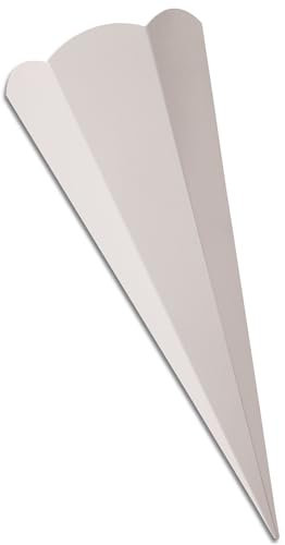 itenga Schultüten Rohling Zuschnitt aus stabilem Buntkarton glatt - 68cm - 6eckig - Schultüte Rohling zum Basteln (grau)