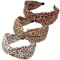scicent Leopard Haarreif 3 Stück Knoten Haarreifen Breit Stirnband Leopardenmuster Haarreif Rockabilly Kopfband Vintage Haarband für Mädchen Frauen Damen Leopard - 9826