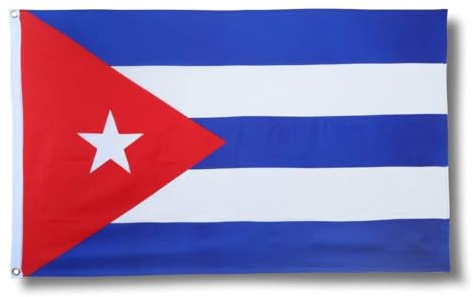 Sonia Originelli Kuba Länderflagge 90 x 150 cm - Fanartikel in der kuba Nationalflagge für WM, EM und Public Viewing