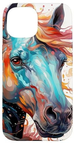 iPhone 15 Horse Colorful Graphic Case