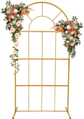 Rack Organizer Arch Hintergrund Metall Spalier Bogen für Kletterpflanze, Hochzeit Hintergrund Rahmen Gold Blumen Display Ballon Rack Requisiten