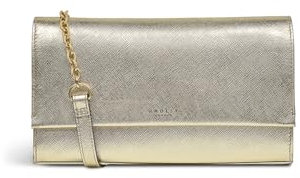 RADLEY London Womens Chancery Row Metallic Mini Flapover Crossbody Shoulder Bag in Pale Gold
