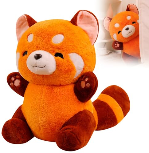 FENGQ Panda Roux en Peluche, 23 Cm Peluche Panda Roux, Peluche Panda Rouge, Panda Roux en Peluche Poupée, Animal en Peluche Panda, Poupée Panda Plushie, Peluches Pandas Cadeaux pour Enfants Noël