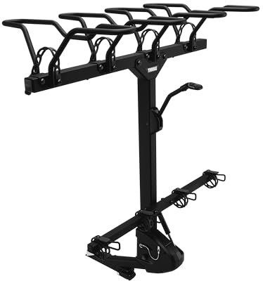 Thule Revert Vertical Hitch Rack, 4 Bikes, Carrier for Trucks and Vans, Assisted Lift and Lower, e-Bike Compatible, no Frame or Fork Contact