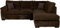 AMALFI LUXOR Jumbo Cord Sofa Set (Brown, Right Hand Facing)
