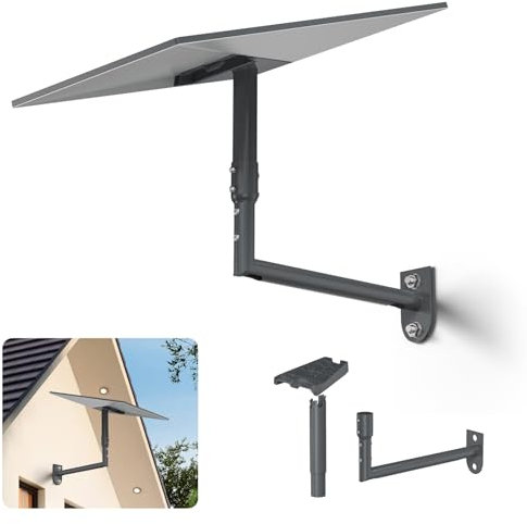 Support Starlink Gen 3, SURVADV Support Mural Long Starlink Ajustable à 360°, Angle Vertical V3 Starlink Pole Mount Kit with Gen3 Pipe Adapter Compatible with Starlink Standard Dishy & Starlink Mini