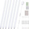 Cefrank LED Under Cabinet Lighting 6pcs 31cm Seamlessly Linkable Strip Light Bars for Cabinet, Kitchen, Shelf, Workbench, Cupboard Lighting, 1200 Lumen (Warm White 3000K) - UK Plug
