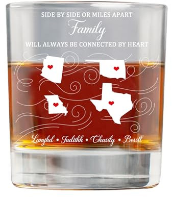 Personalized Christmas Long Distance Wine Glass Custom Side by Side or Miles Apart Family Mug with 1-5 Name Family Christmas Beer Mug Gifts for Sister Mom Brothers,01