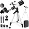Astronomisches Teleskop 150 x HD Vergrößerung, 70/300 mm mit 16-facher und 150-facher Vergrößerung, professionell, Refraktor, Teleskop für Kinder, Anfänger, mit Stativ, Sucher und Telefonadapter