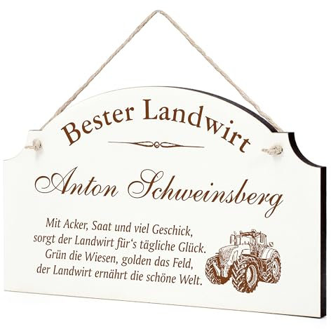 Dekolando Schild Bester Landwirt Beste Landwirtin Geschenk - lustige Geschenke in 3 Größen zum Geburtstag Weihnachten Ostern Nikolaus - für Männer Frauen Kollegen Mitarbeiter
