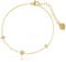 Made by Nami Filigranes Armband Damen Gold oder Silber mit Stern Anhänger Damenarmband mit Edelsteinen aus Chirurgischem Edelstahl 16 + 3 cm Hypoallergen Wasserfester Schmuck (Gold)