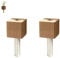Mini Vase Magnets for Fridge, Solid Wood Flower Arrangement Test Tube Vase Refrigerator Magnets for Fridge Decoration, Office & Living Room, Kitchen, Hydroponics Plants,Decor Gift (Beech 2PCS)