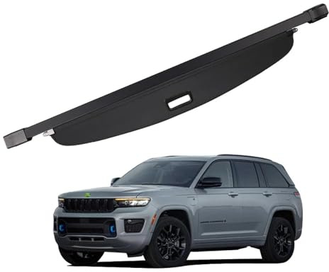 LPYFDC Auto Laderaumabdeckung Kofferraumabdeckung Rollo für Jeep Grand Cherokee L (3-Row;WL) 2021-2023, Einziehbarer Kofferraum Hutablage, GepäCkraumabdeckung Auto Zubehör