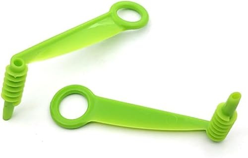 2 Pcs Green Spiral Slicer Blade Hand Slicer Cutter Potato Cucumber Vegetables Spiral Knife Kitchen Tool Accessories,Manual Screw Peelers