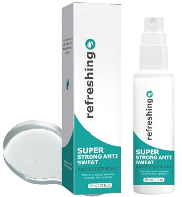 Antitranspirant Deo Spray gegen starkes Schwitzen, Erfrischendes Spray, Anti Schweiß Bodyspray, Langzeitschutz Für Hände, Füße & Kopf, für Männer und Frauen (1)