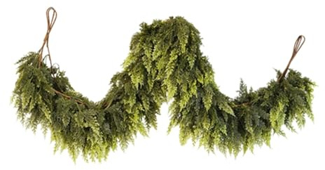 Künstliche Tannengirlande 270cm | Wie Echt PE-Kunststoff | Weihnachtsgirlande für Innen & Außen | Treppen, Tür & Party-Deko (270cm)