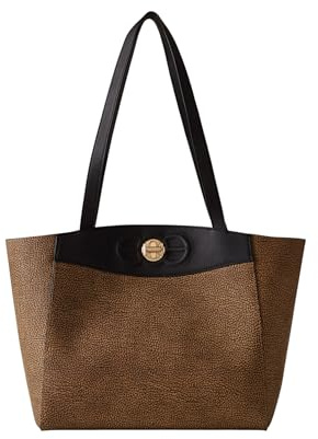 Borbonese Donna Borsa A Spalla 910101380098 Poliuretano Nero Taglia Unica