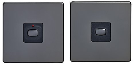 Energenie MIHO044 MiHome Smart Black Nickel 1 Gang Light Switch (Two-way) - (> Mobile Accessories) +}