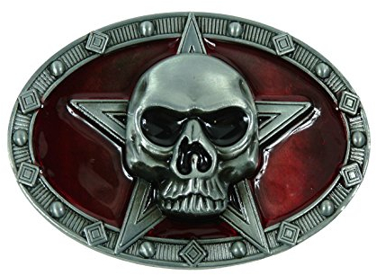Alaani Skull Totenkopf Stern Gürtelschnalle Buckle