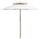 vidaXL Sombrilla Doble Parasol Pedestal Toldo Cubierta Jardín Patio Terraza Playa Exterior al Aire Libre Protección UV Antiviento Crema