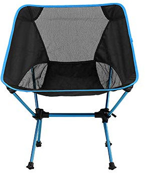 WANGLXFC Tragbar Chaise de Camping Pliante, Portables Chaise de Plage Chaise Plianteultra Légère en Plein Air Avec Sac de Transport Unisex, Blue