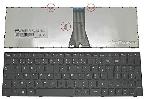 KinPower Clavier AZERTY Français Compatible avec Lenovo G Series G51-35 G70-35 G70-70 G70-80