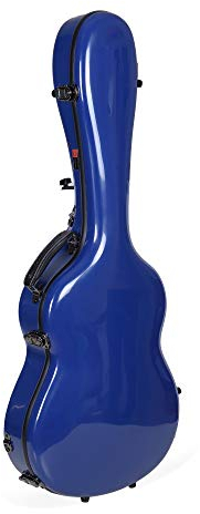Crossrock Deluxe CRF2020CNVBL Gitarrenkoffer aus Fiberglas, 4/4 volle Größe, Marineblau