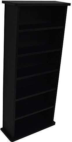 WATSONS CHAK - 222 CD or 104 DVD Blu-ray Media Storage Shelf Unit - Black