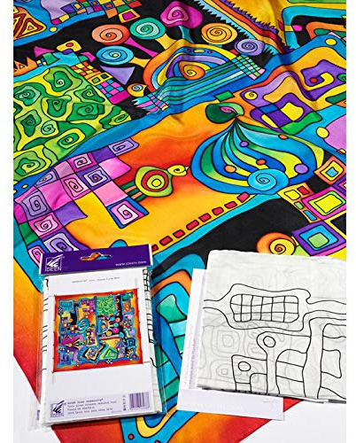 NEU Seidenmalerei/Seiden Gutta-Tuch 90x90, Pongé 08, Motiv ´Jules´