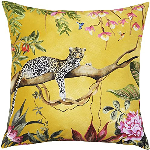 furn. Evans Lichfield Leopard Outdoor-Kissenbezug, Polyester, Gold