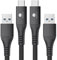 USB C Cable 10Gbps, Conmdex [2-Pack, 6ft] USB 3.1 Gen 2 Android Auto USB-A to USB-C Cable, 3A Type C Charger Fast Charging Data Transfer Cord for Samsung Galaxy S22 S21 S10 S9 Note 20 10, Black