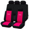 Rebeca Shop Coprisedili auto universali Made in Italy - Racing - schienali posteriori con 2 zip - airbag compatibili in vari colori (Fucsia/Nero)