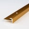 PROVISTON | Einfassprofil | Aluminium eloxiert | Goldfarbig | Breite 28 mm | Höhe 5 mm | Länge 1000 mm | Gebohrt | Abschlussprofil | Einschubprofil | Abschlussleiste | Bodenprofil | 1 Stück