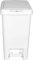 Casa&Casa Fairmont Pedal Bin - Modern 15L Trash Can for Kitchen, Bathroom, Bedroom, Office - Anti-Fingerprint, Durable Plastic, Rectangular Waste Bin - White