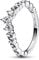 PANDORA Königlicher Wirbel Diadem-Ring aus Sterling Silber mit Zirkonia - kombinierbar mit Schmuck Moments Kollektion - Größe: 56