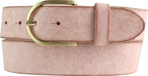 BELTINGER Damen-Gürtel aus weichem Vollrindleder Vintage-Look 4 cm | Jeans-Gürtel für Damen mit goldener Gürtelschließe 40mm | Ledergürtel Used-Look