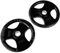 Equipped Gym - Olympic Tri Grip Weight Plate Set 1.25kg - 25kg. 2 Cast Iron And Rubber Coated Weights For Weight Lifting Gym Equipment For Home & Commercial Use For Both Men And Women (2x 25kg)