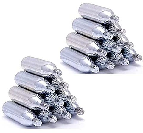 BANDIDOS Pack 20 Threaded CO2 Bike Cycling Tyre Inner Tube Inflator Pump Cartridge 16g