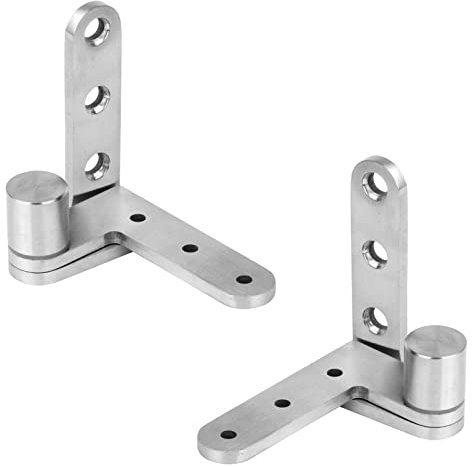 4 Pcs Pivot Door Hinges, Thickness 4.7 mm Heavy Duty 201 Stainless Steel Inset 270 Degree Shaft Offset Pivot Door Hinge for Cupboard Doors Window Door. Max Load 132lb/Pair